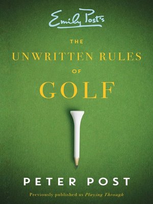 cover image of Unwritten Rules of Golf